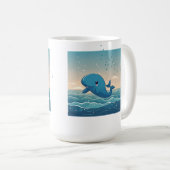 Cute Whale Koffiemok (Voorkant rechts)