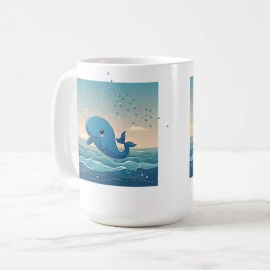 Cute Whale Koffiemok (Voorkant links)