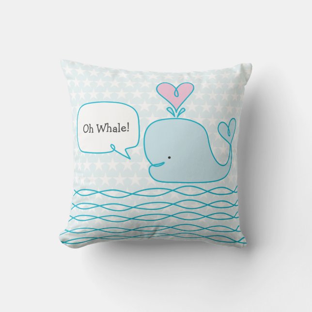 Cute Whale Kussen (Voorkant)