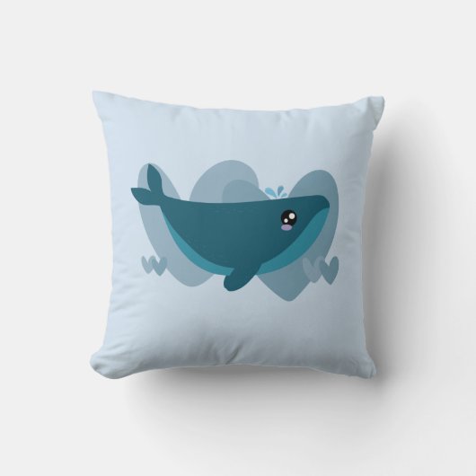 Cute Whale Kussen (Voorkant)