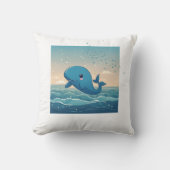Cute Whale Kussen (Voorkant)