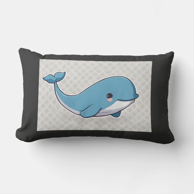 Cute Whale Kussen (Voorkant)