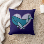 Cute Whale Kussen (Deken)