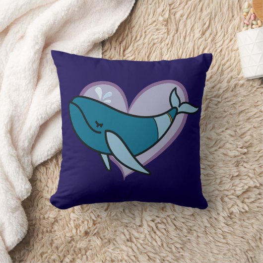 Cute Whale Kussen (Deken)