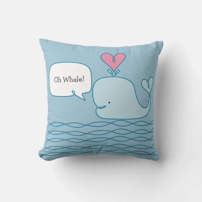 Cute Whale Kussen (Voorkant)