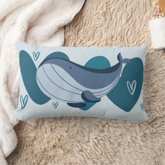 Cute Whale Kussen (Deken)