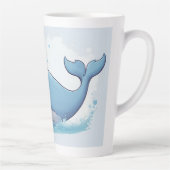 Cute Whale Latte Mok (Rechts)