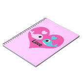 Cute Whale Love Notitieboek (Linkerzijde)