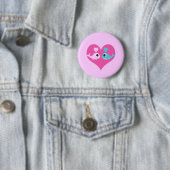 Cute Whale Love Ronde Button 5,7 Cm (In situ)
