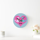 Cute Whale Love Ronde Klok (Huis)