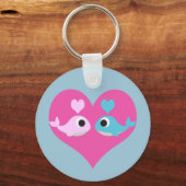 Cute Whale Love Sleutelhanger (Voorkant)