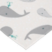 Cute Whale Mam en Baby Pattern Tafelkleed (Gekanteld)