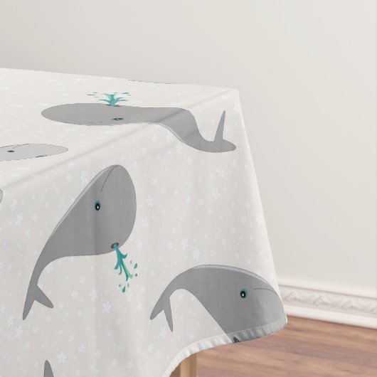 Cute Whale Mam en Baby Pattern Tafelkleed (Voorbeeld)