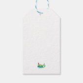 Cute Whale met Santa Hat Cadeaulabel (Achterkant)