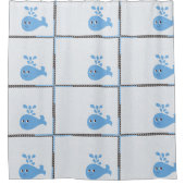 Cute Whale met Spout Douchegordijn (Voorkant)