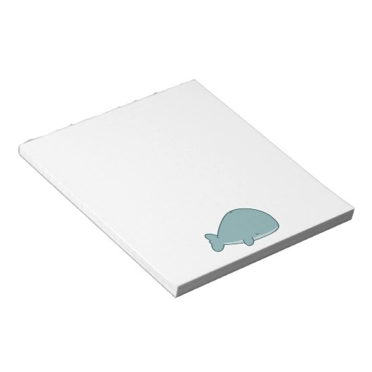 Cute Whale Notitieblok (Schuin)
