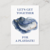 Cute Whale & Orca Boys Playdate MMammie Calling Ca Visitekaartje (Voorkant)