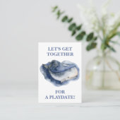 Cute Whale & Orca Boys Playdate MMammie Calling Ca Visitekaartje (Staand voorkant)