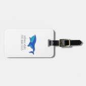Cute Whale Personalized Bagagelabel (Voorkant horizontaal)
