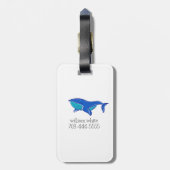 Cute Whale Personalized Bagagelabel (Achterkant verticaal)