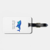 Cute Whale Personalized Bagagelabel (Achterkant horizontaal)