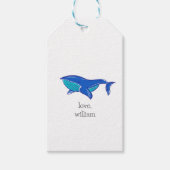 Cute Whale Personalized Cadeaulabel (Voorkant)