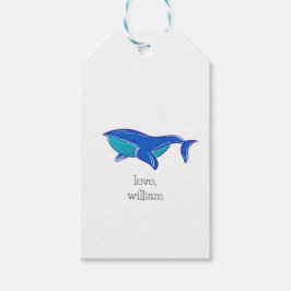Cute Whale Personalized Cadeaulabel