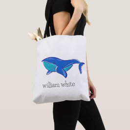 Cute Whale Personalized Tote Bag