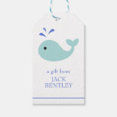 Cute Whale Persoonlijke Gift Labels Cadeaulabel (Voorkant)