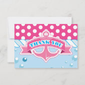 Cute Whale, Polka Dot Dank je kaarten (Achterkant)