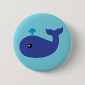 Cute Whale Ronde Button 5,7 Cm (Voorkant)