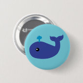 Cute Whale Ronde Button 5,7 Cm (Voorkant /achterkant)