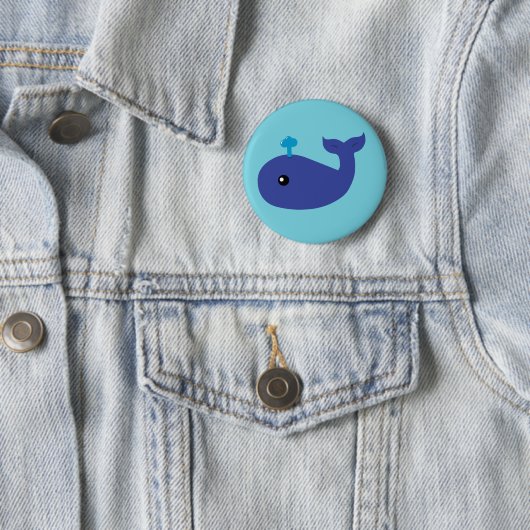 Cute Whale Ronde Button 5,7 Cm (In situ)