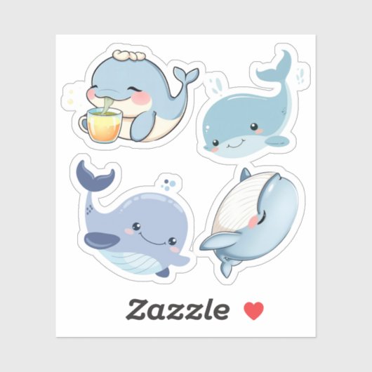 Cute Whale Sticker (Vel)