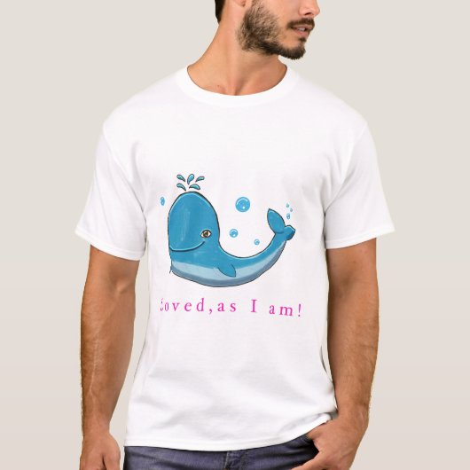 Cute whale  t-shirt (Voorkant)