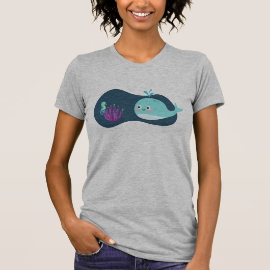 Cute Whale T-shirt (Voorkant)