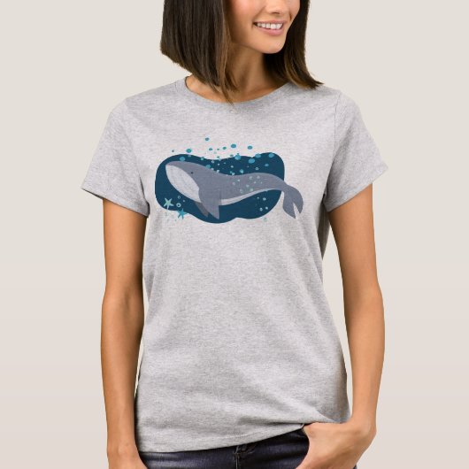 Cute Whale T-shirt (Voorkant)