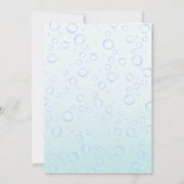 Cute Whale Theme First Birthday Invitation Kaart (Achterkant)