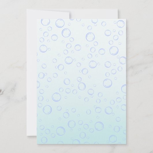 Cute Whale Theme First Birthday Invitation Kaart (Achterkant)