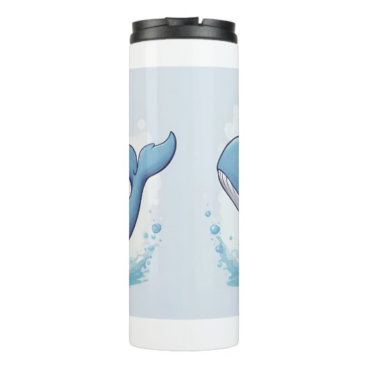 Cute Whale Thermosbeker (Achterkant)
