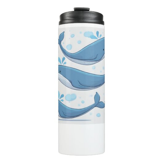 Cute Whale Thermosbeker (Voorkant)