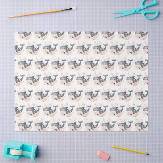 Cute Whale Tissuepapier (Craft)