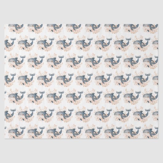 Cute Whale Tissuepapier (Voorkant)