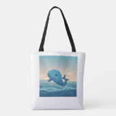 Cute Whale Tote Bag (Achterkant)