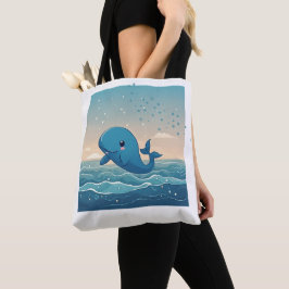 Cute Whale Tote Bag
