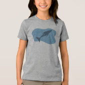 Cute Whale Tri-Blend Shirt (Voorkant)