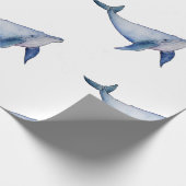 Cute whale zee met omslagpapier cadeaupapier (Hoek)