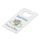 CUTE What Floats your Koala Creditkaart Flessenopener (Achterkant Gekanteld)