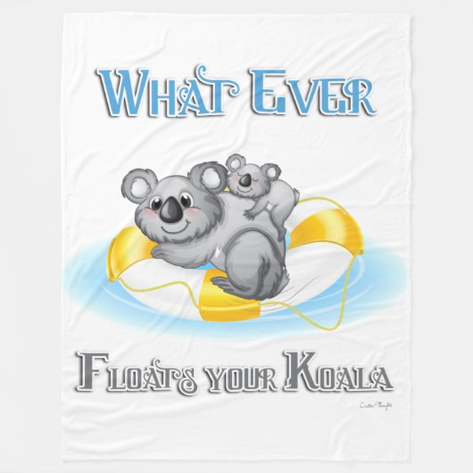 CUTE What Floats your Koala Fleece Deken (Voorkant)