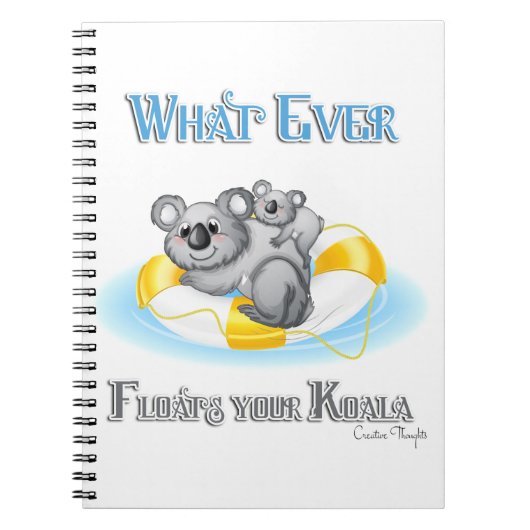 CUTE What Floats your Koala Notitieboek (Voorkant)